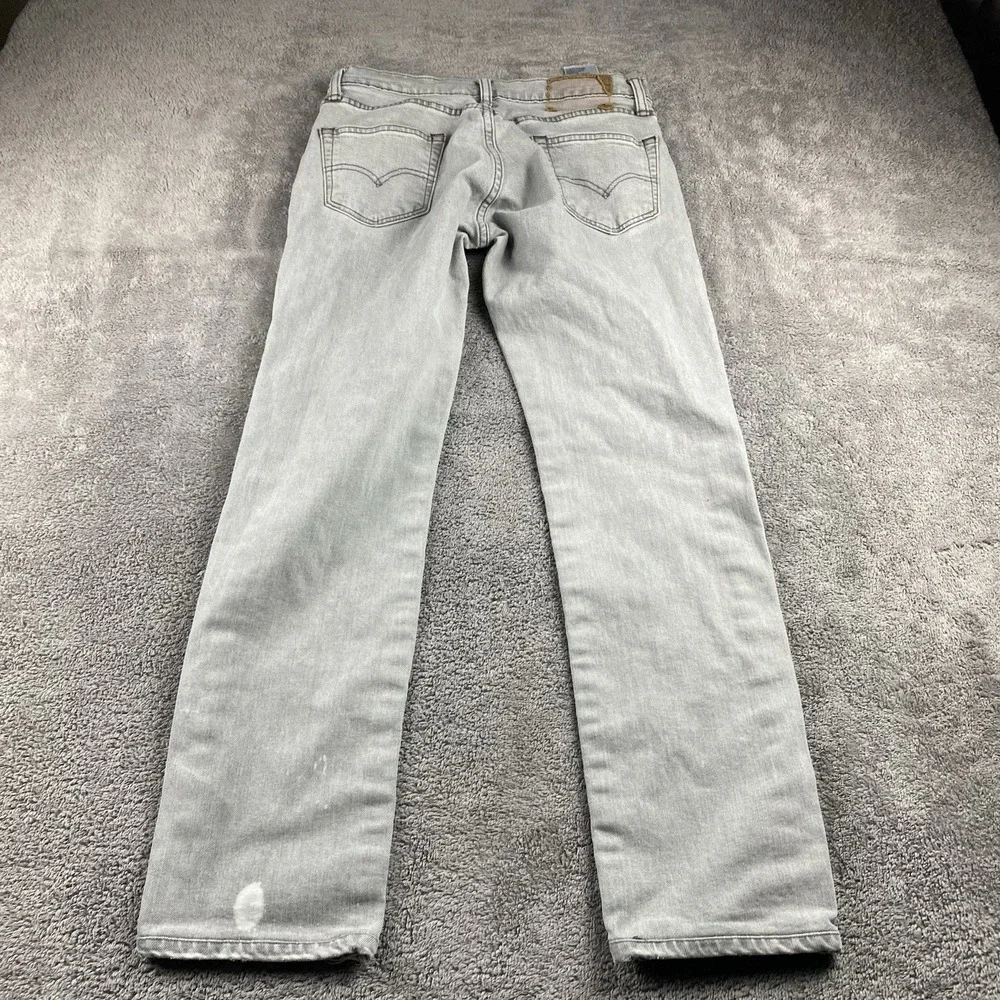 Levis 511 Slim‎ Jeans Mens 29x28 Light Gray Low Rise